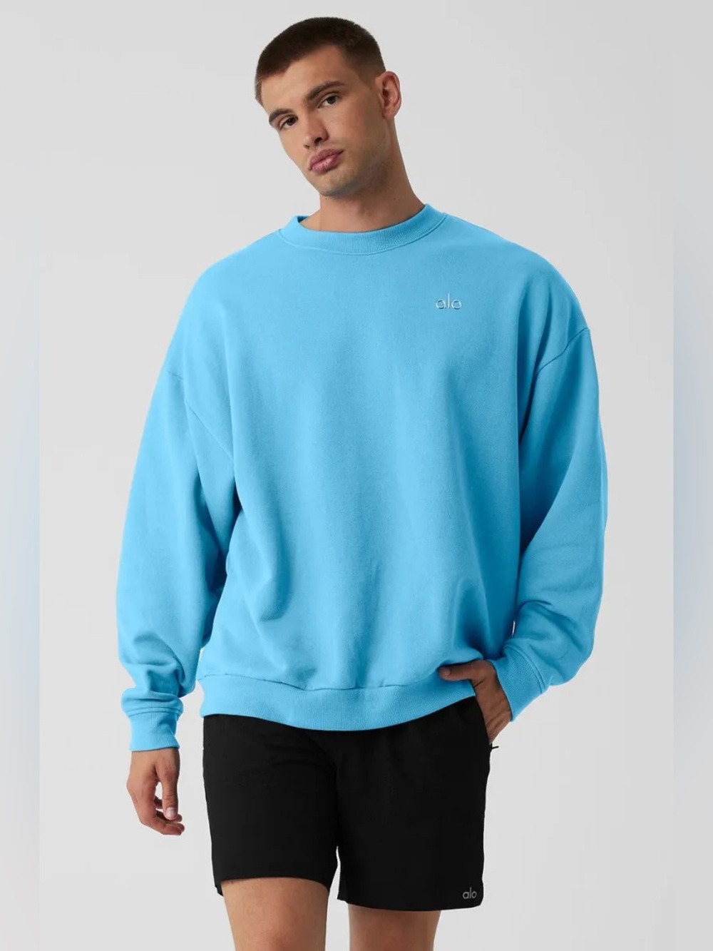 Alo Yoga Accolade Crew Neck Pullover - Blue